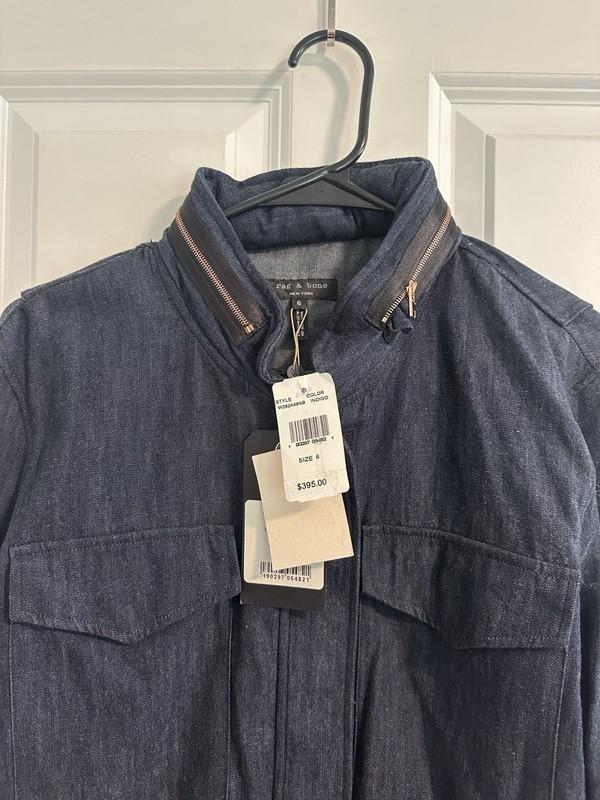 NWT Rag&Bone Claire Denim Western Utility Jacket Size US6
