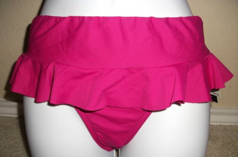NWT RALPH LAUREN Flounce Hipster Swim Bikini Bottom Pant With Ruffle Size S M L