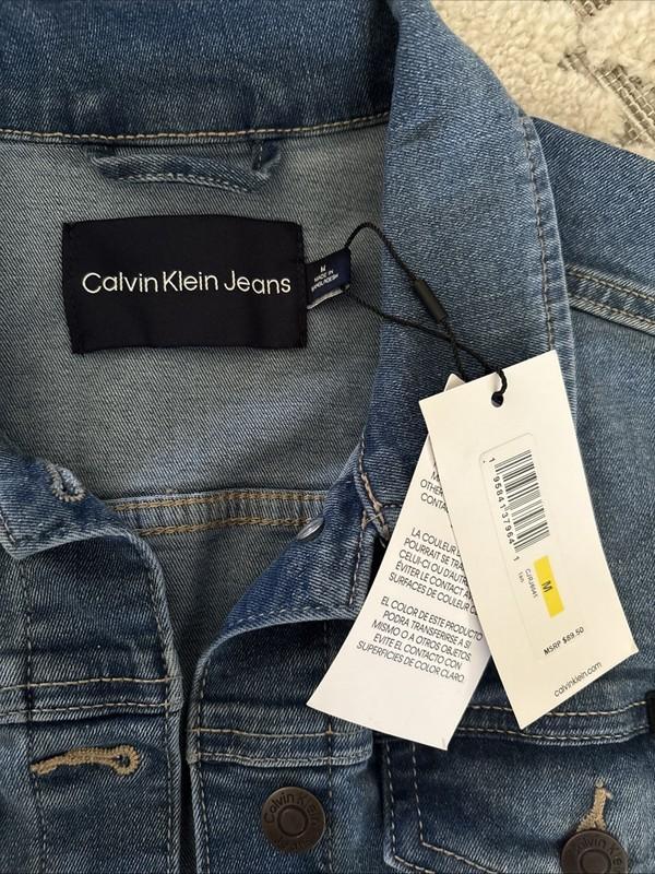 NWT Retail $89.50 Calvin Klein Jeans Women's Trucker Jacket Medium