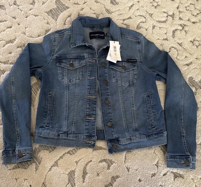 NWT Retail $89.50 Calvin Klein Jeans Women's Trucker Jacket Medium
