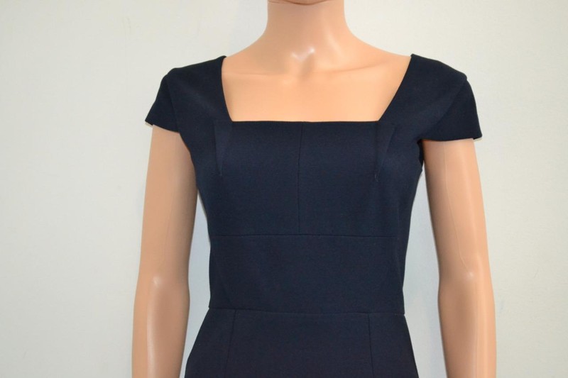 NWT Roland Mouret Ltd Ed Neiman Marcus Navy Cap Sleeve Dress Size US 4 $1 585