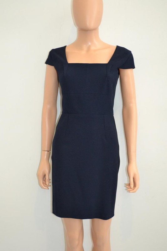 NWT Roland Mouret Ltd Ed Neiman Marcus Navy Cap Sleeve Dress Size US 4 $1 585