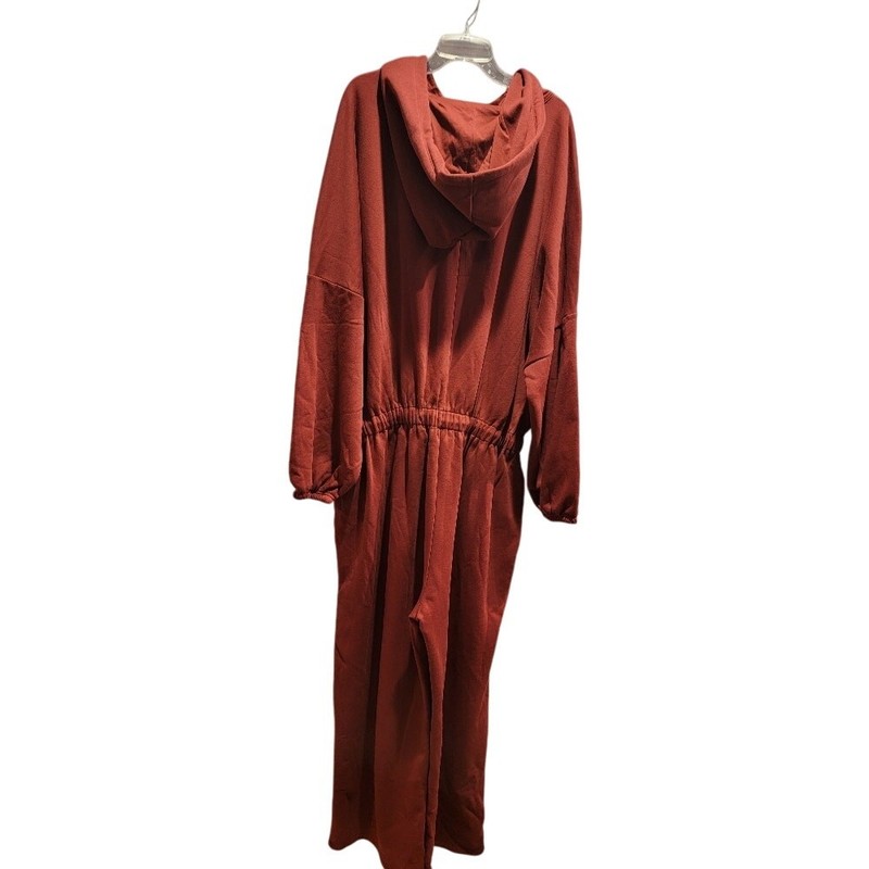 NWT SAVAGE Fenty Fleece Jumpsuit Hoodie Sz XL Long Sleeve Loungewear Cinnamon