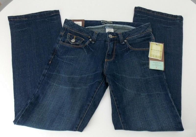 NWT Sonoma Modern Fit Jeans Women's Size 6 Petite Flare Leg Stretch Life & Style