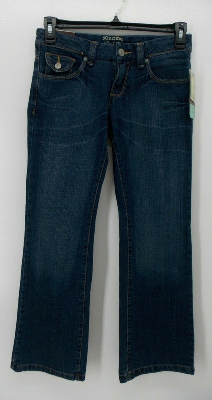 NWT Sonoma Modern Fit Jeans Women's Size 6 Petite Flare Leg Stretch Life & Style