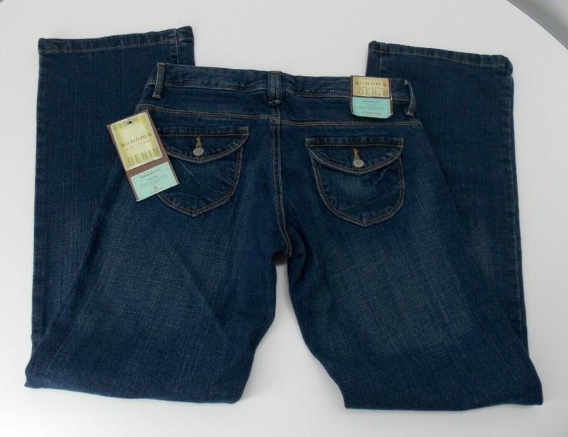 NWT Sonoma Modern Fit Jeans Women's Size 6 Petite Flare Leg Stretch Life & Style
