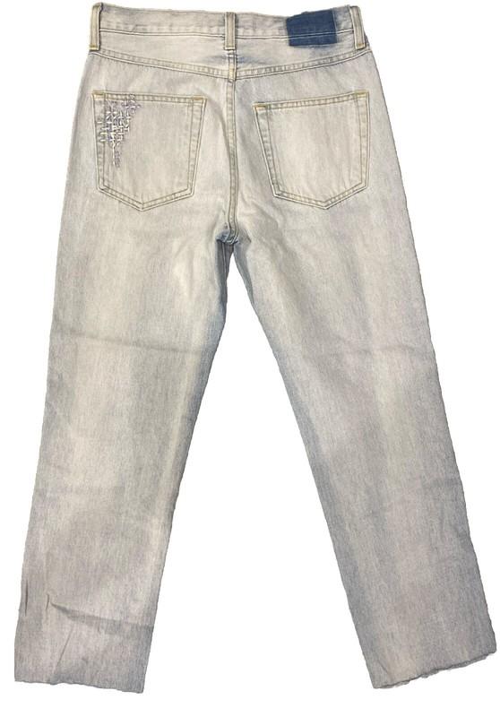 NWT Sundance Catalog AMO Loverboy Light Wash Embroidered Jeans $360 Size 29