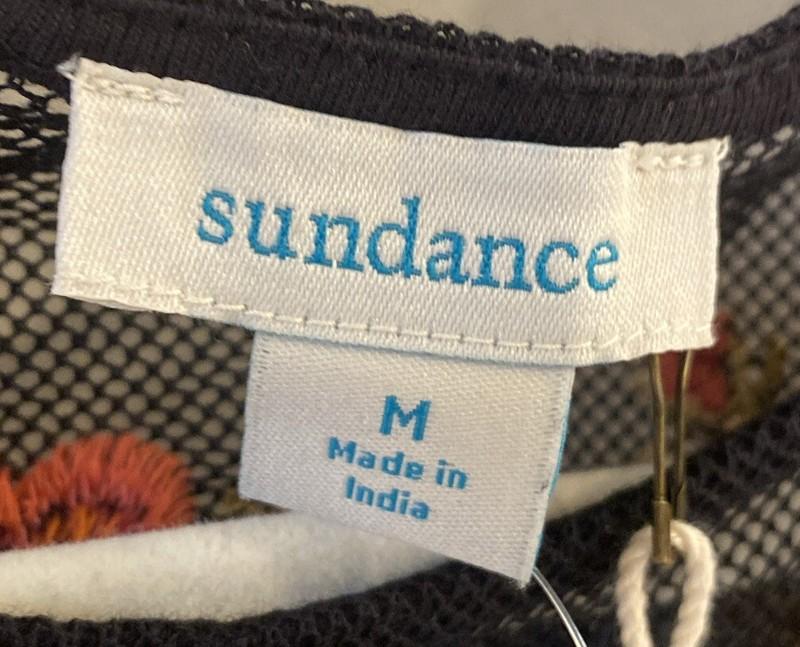 NWT Sundance Catalog Belle Soirée Top In Black Size M $128