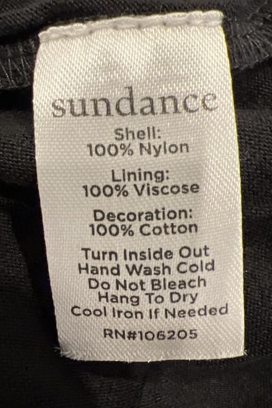 NWT Sundance Catalog Black “Mayfield Embroidered Dress” Size M