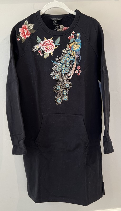 NWT Sundance Catalog By Driftwood Black Embroidered “Layla Tunic” Size XS $128