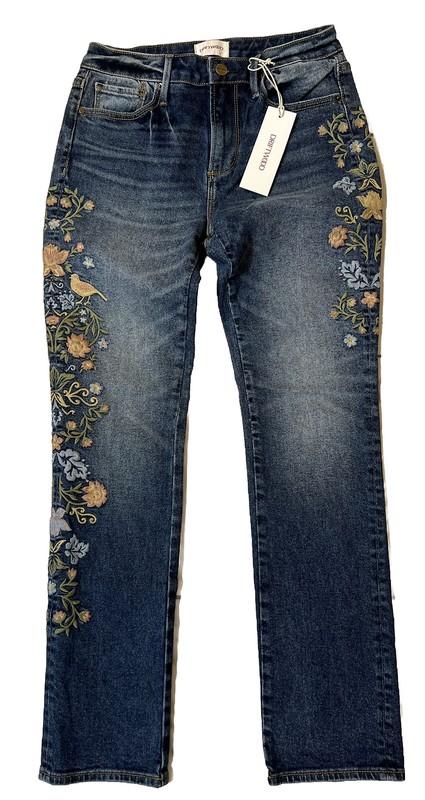 NWT Sundance Catalog Embroidered “Audrey Bird Vale Jeans” Size 27 X 29 $138