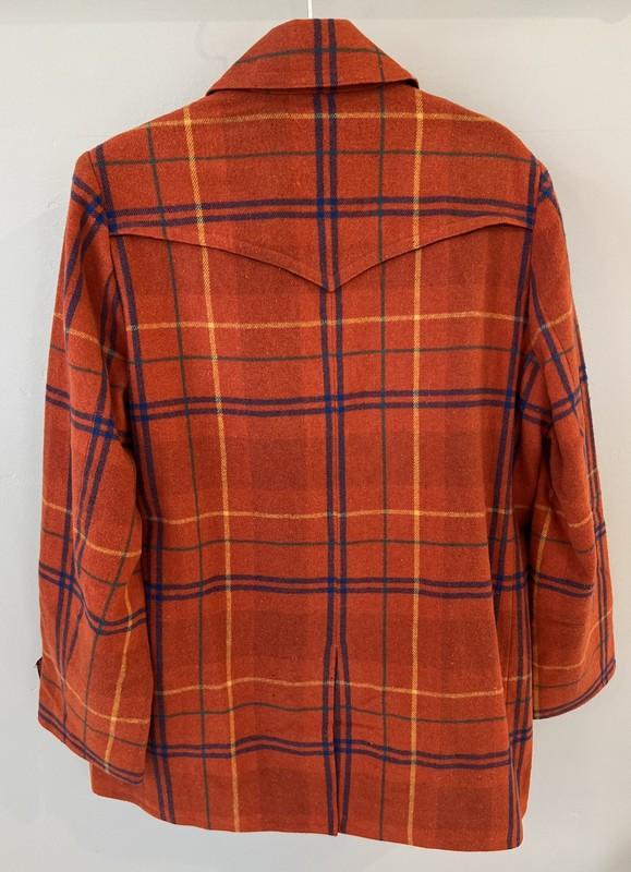 NWT Sundance Catalog Orange Plaid “Courtney Peacoat” Size M $228