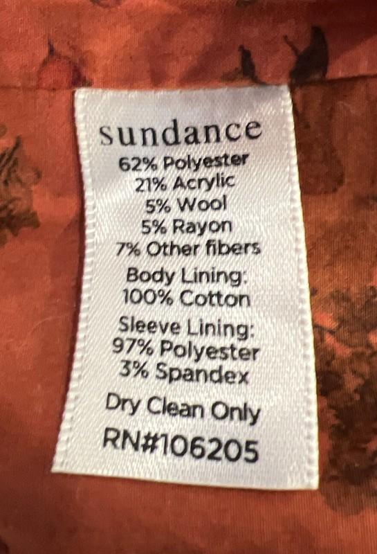 NWT Sundance Catalog Orange Plaid “Courtney Peacoat” Size M $228