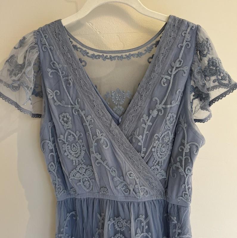 NWT Sundance Catalog Sky Blue “Mayfield Embroidered Dress” Size XL