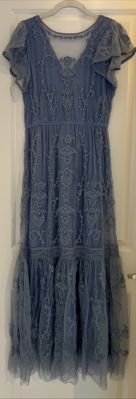 NWT Sundance Catalog Sky Blue “Mayfield Embroidered Dress” Size XL