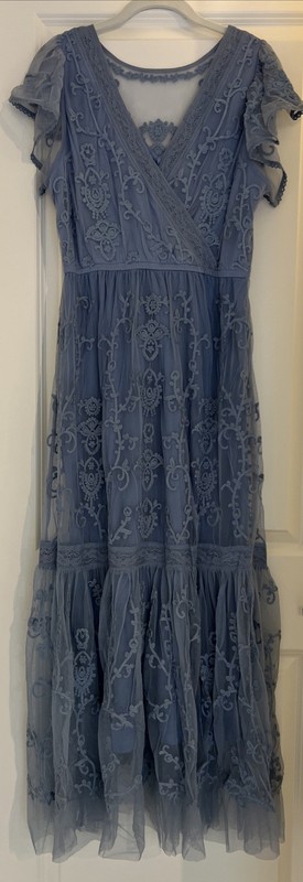 NWT Sundance Catalog Sky Blue “Mayfield Embroidered Dress” Size XL