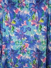 NWT Swim 365 Swim Tee 34 Women's Blue Watercolor Floral Cross Back Built In Bra
