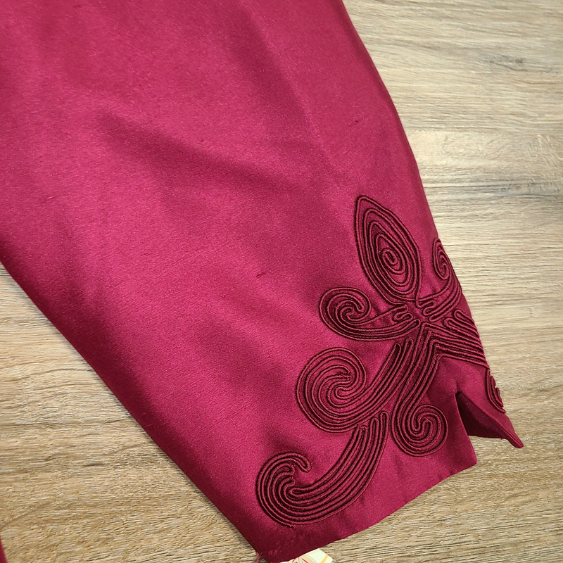 NWT Talbots Size 8 Pure Silk Satin Blazer Jacket 3/4 Sleeve Berry