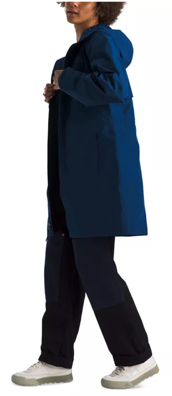 NWT The North Face Daybreak Mid Rain Parka Estate Blue Womens Sz L