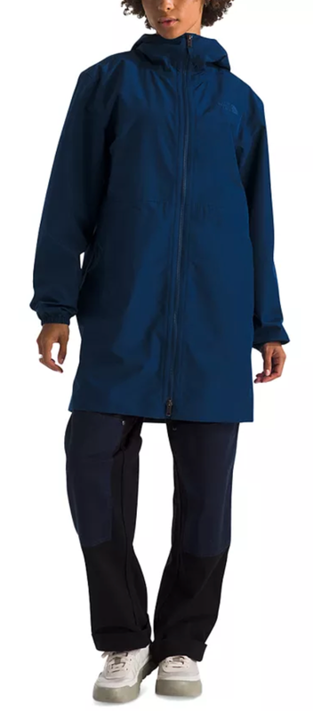 NWT The North Face Daybreak Mid Rain Parka Estate Blue Womens Sz L