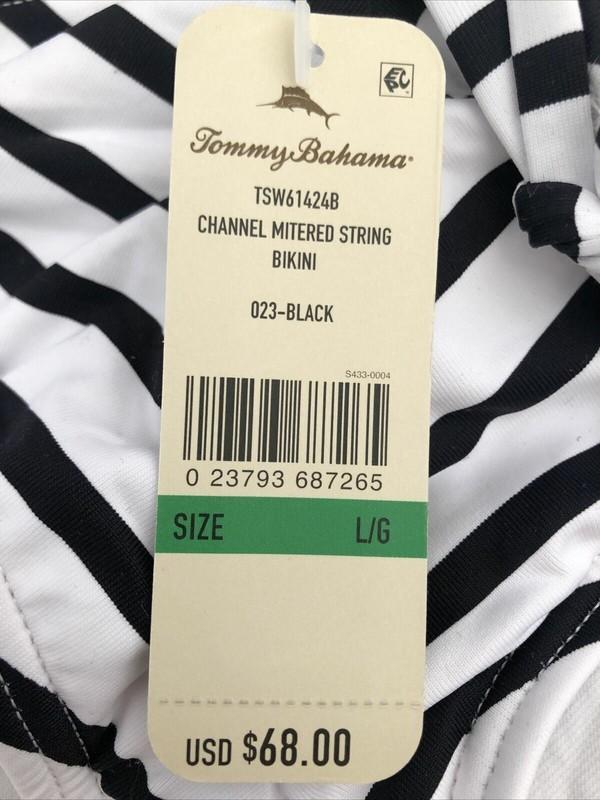 NWT Tommy Bahama Channel Mitered String Bikini Size L