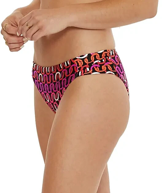 NWT- Trina Turk 'Echo' Tab-Side Hipster Bikini Swimsuit Bottom Multi - Size 10