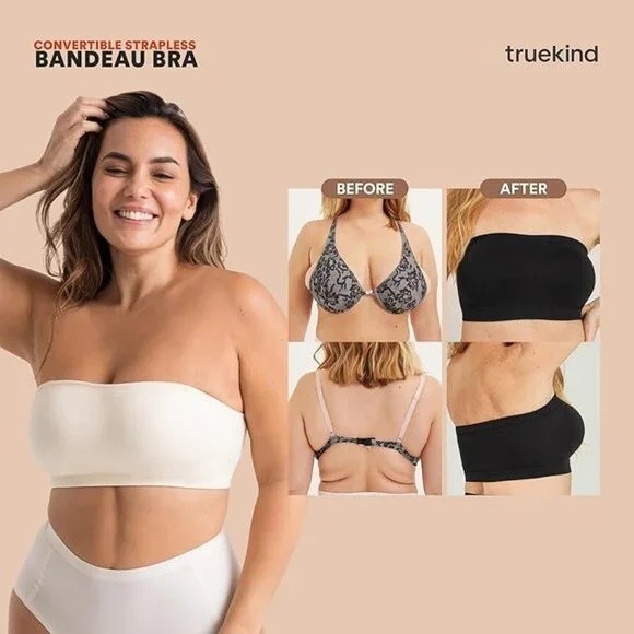 NWT Truekind® Convertible Strapless Bandeau Bra