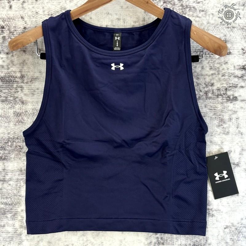NWT Under Armour Vanish Seamless Training Tank Navy - Women's Large - 1379148