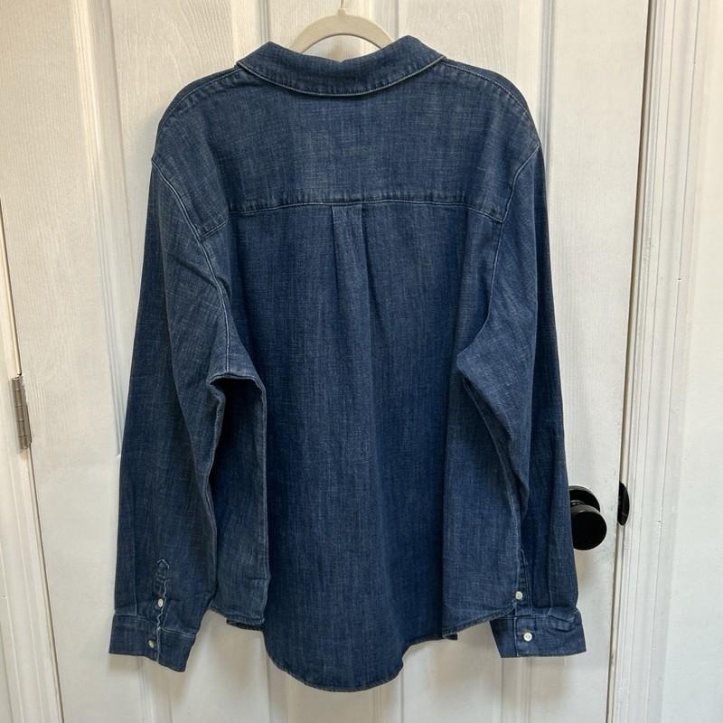 NWT Universal Thread Women's Denim Shirt Jacket Size 2XL Blue Medium Wash