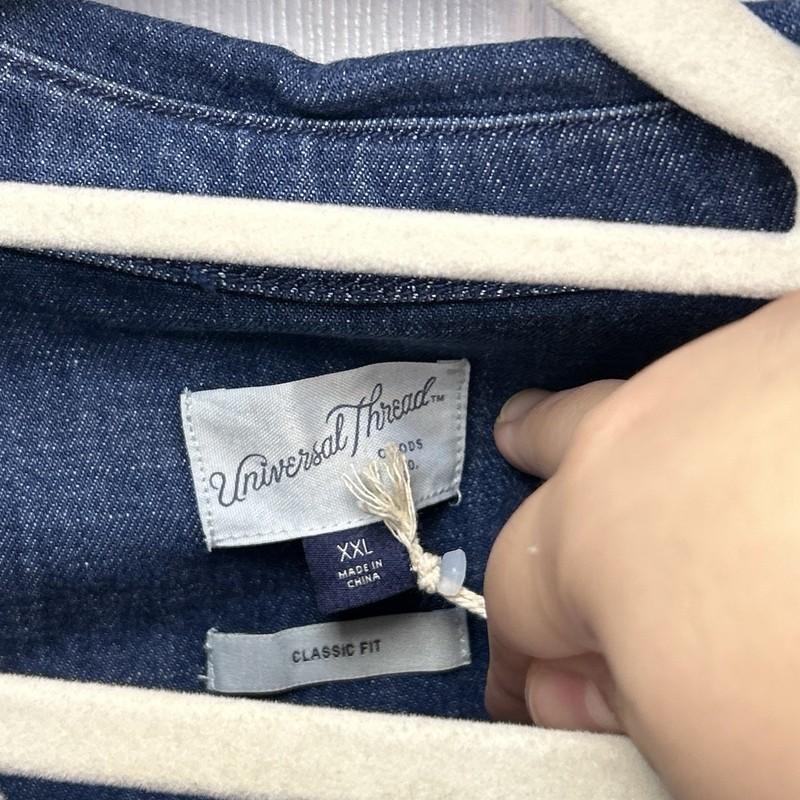 NWT Universal Thread Women's Denim Shirt Jacket Size 2XL Blue Medium Wash