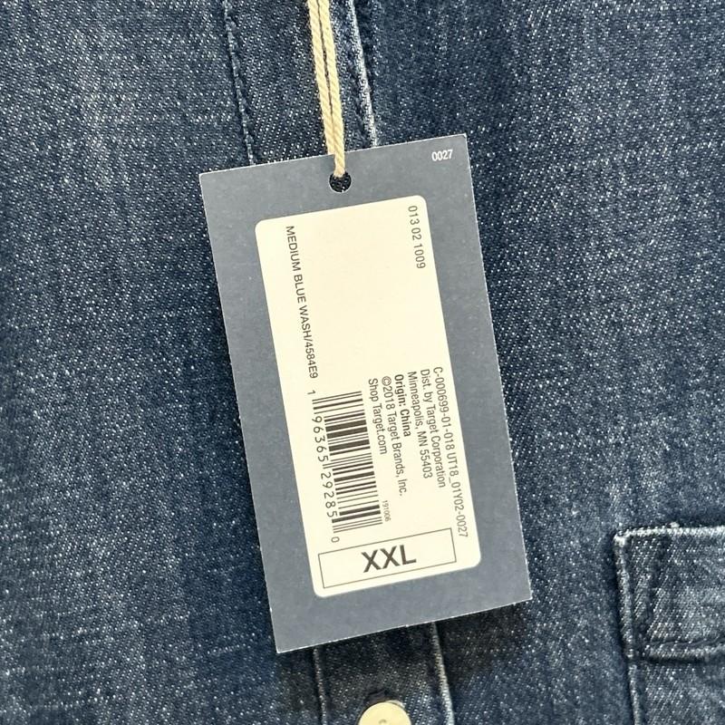 NWT Universal Thread Women's Denim Shirt Jacket Size 2XL Blue Medium Wash