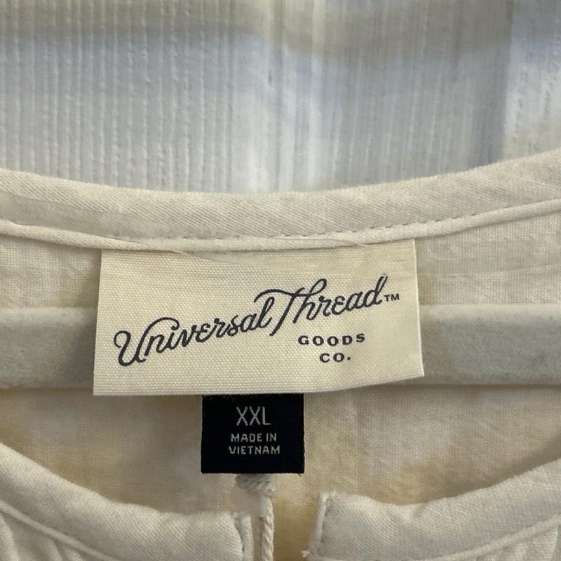 NWT Universal Threads Belted Long Sleeve Maxi Dress White Sand Size 2XL