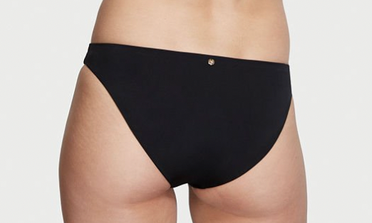 NWT VICTORIA'S SECRET Essential Low-Rise Hipster Bikini Swim Bottom Black Medium