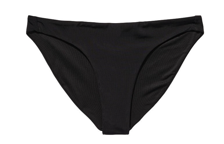NWT VICTORIA'S SECRET Essential Low-Rise Hipster Bikini Swim Bottom Black Medium