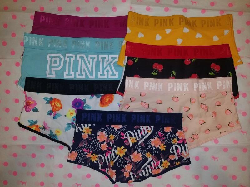NWT Victoria's Secret PINK Wide LOGO Boyshort Panty