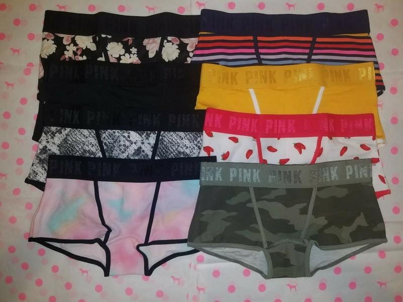 NWT Victoria's Secret PINK Wide LOGO Boyshort Panty