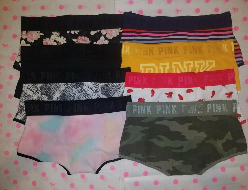 NWT Victoria's Secret PINK Wide LOGO Boyshort Panty