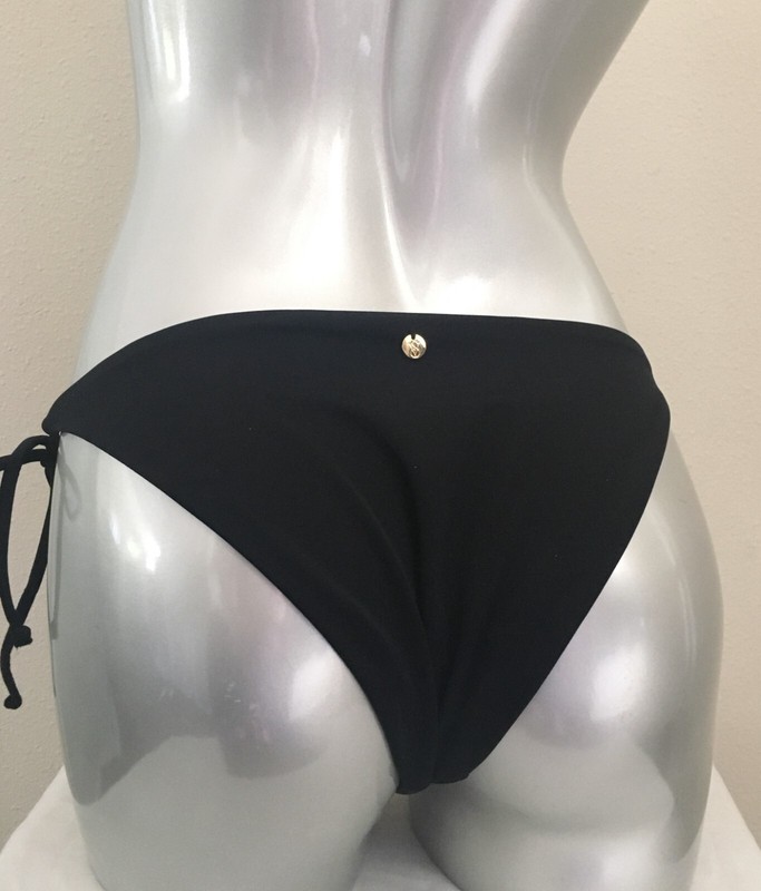 Nwt Victorias Secret Essential Cheeky String Black Bikini Swim Bottom XL