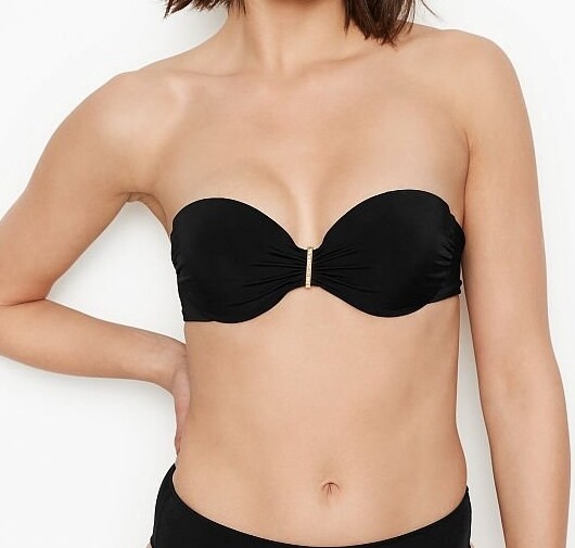 Nwt Victorias Secret Marilyn Ventanas Push Up Strapless Bandeau Bikini Top 38C