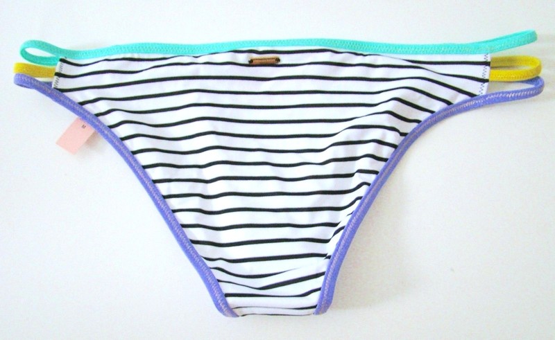 Nwt Victorias Secret The Strappy Cheeky Happy Stripe Contrast Bikini Bottom XS