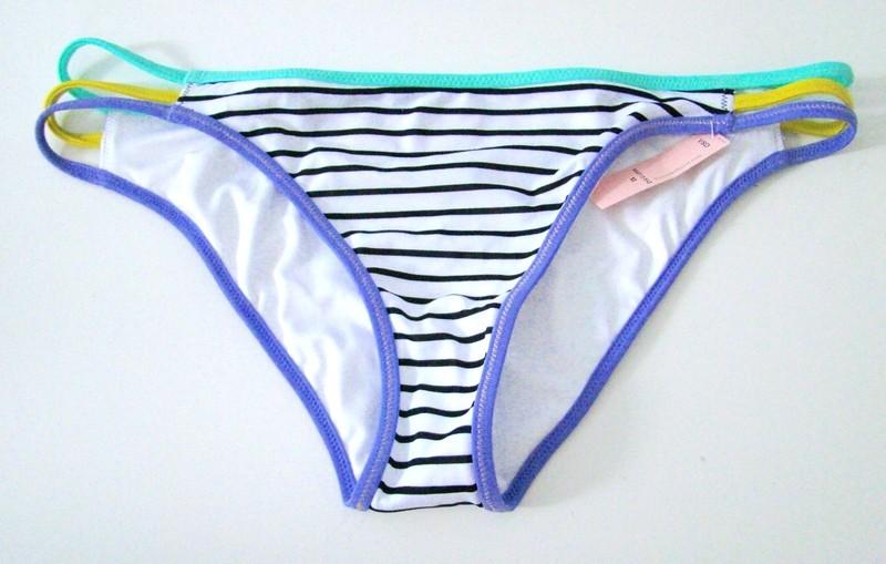 Nwt Victorias Secret The Strappy Cheeky Happy Stripe Contrast Bikini Bottom XS