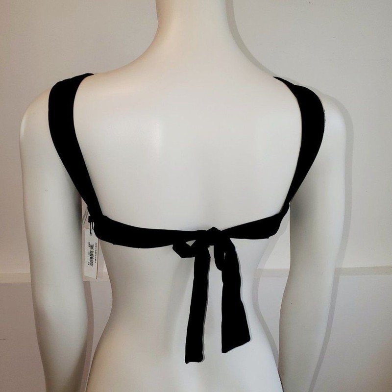 NWT Vitamin A Magnolia V Neck Bikini Top Swimsuit Womens Size 12/D/XL Minimalist