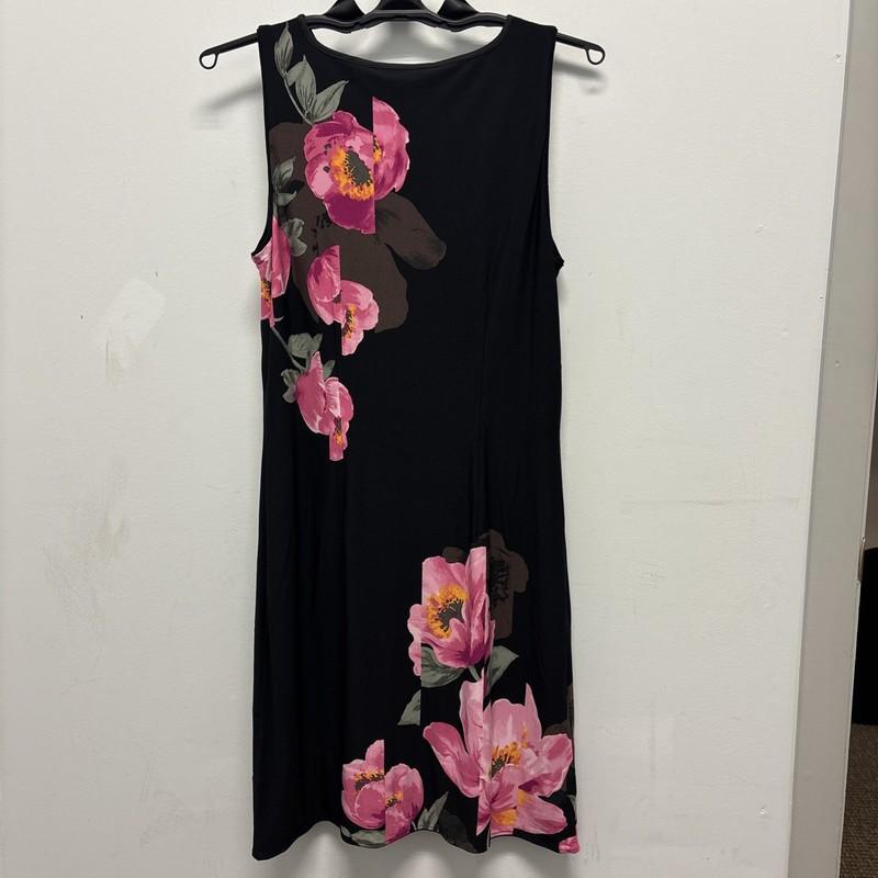 NWT WHBM Reversible Floral & Black Shift Dress $130 Sleeveless Poppy CHOOSE SIZE