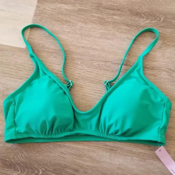 NWT Wild Fable Green Bikini Top Size Medium
