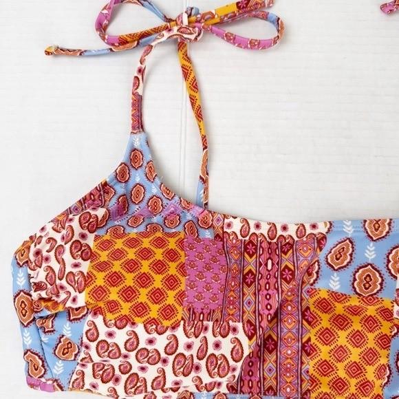 NWT Wild Fable Patchwork Bralette Bikini Top XL 16