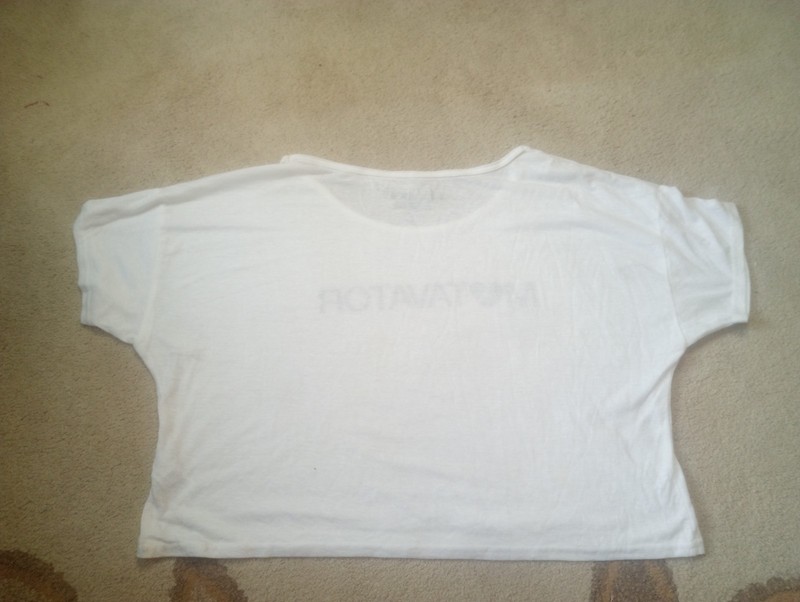 NWT Women's Aeropostale Bethany Mota Motavator Cropped White Tee T-Shirt Top NEW