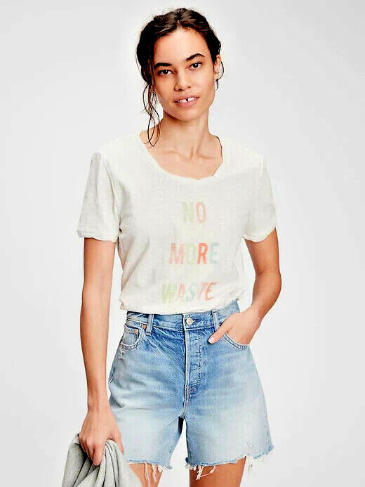 NWT Women's Gap Gen Good Graphic Tee L NO MORE WASTE