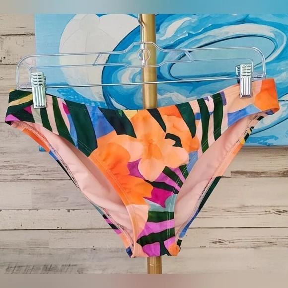 NWT Women's Kona Sol Multicolored Bikini Bottom Size M(8-10) Beach Pool Lake