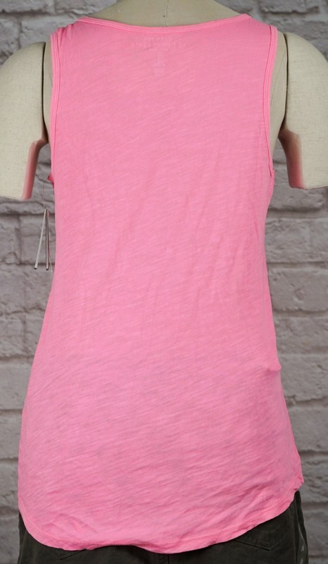 NWT Womens GAP Easy Tee Tank Top Brink Pink Dyed - 806965