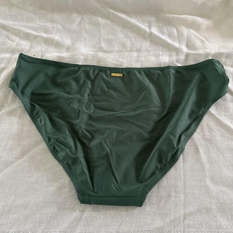 NWT XL Kohl’s Nicole Miller Dark Forest Green Lined Bikini Bottoms Hipster Swim